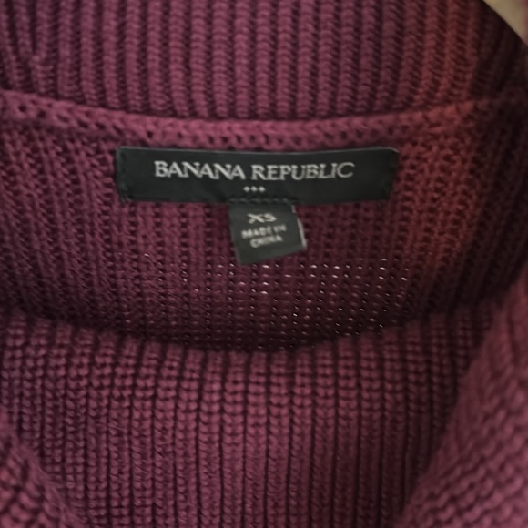 Banana Republic Purple Cotton Sleeveless Cowl Neck Knit Sweater Sz XS - Picture 2 of 5